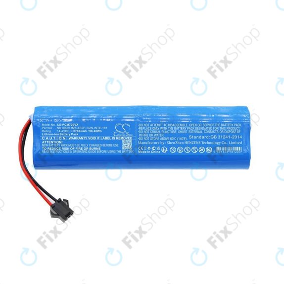 Батерия за Xiaomi EVA, EVE Plus, Viomi S9, Lenovo T1 Pro, Lydsto R1, R1 Pro, S1, S1 Pro, NR18650 M26-4S2P, SUN-INTE-181, H18650CH-4S2P, Li-Ion 14.4V 6700mAh, HQ