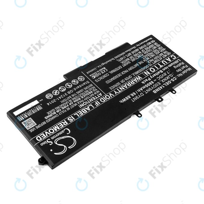 Батерия за Dell Latitude 14 5490, Latitude 14 5491, 8800mAh, Li-Ion, 7.6V, 00JWGP, HQ