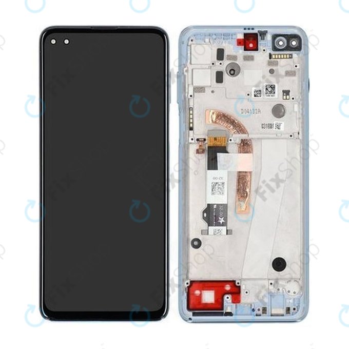 дисплей за Motorola Moto G100 XT2125, Тъчскрийн и рамка, Iridescent Sky, 5D68C18073, Genuine Service Pack