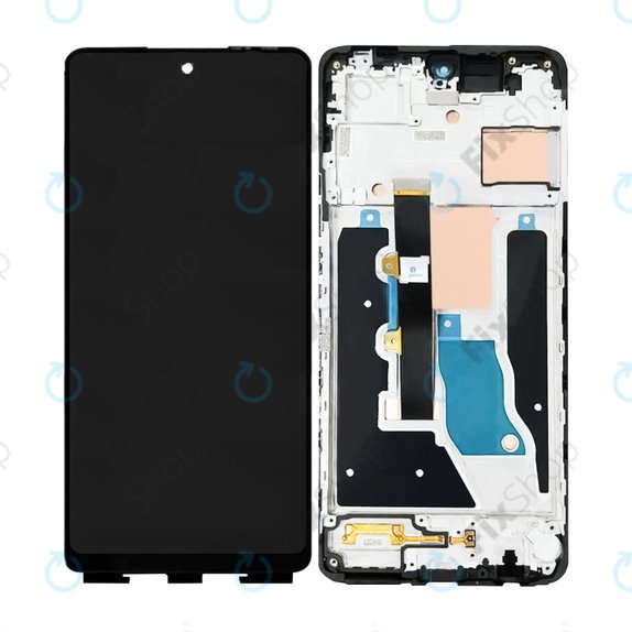 дисплей за Infinix Note 30 VIP, Тъчскрийн и рамка, Magic Black, TFT