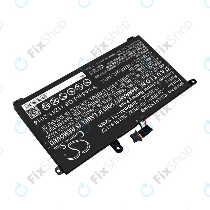 Батерия за Lenovo ThinkPad P51s, P52s, T570, T580, 2050mAh, Li-Pol, 15.28V, 00UR891, HQ
