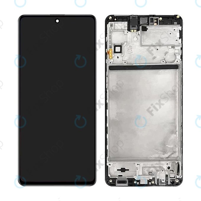 дисплей за Samsung M51 M515F, Тъчскрийн и рамка, Celestial Black, TFT