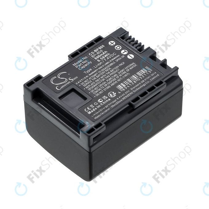 Батерия за Canon FS10, FS11, FS100, 890mAh, Li-Ion, 7.4V, BP-808, HQ