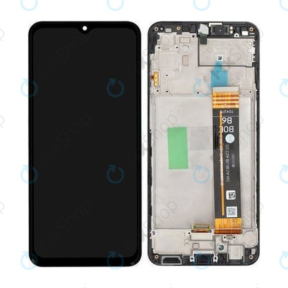 дисплей за Samsung A23 A236B, Тъчскрийн и рамка, GH82-29734A, GH82-29735A, (Black), Genuine Service Pack