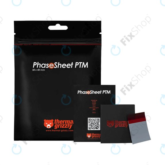Термопроводима подложка 50x40x0,2mm, Thermal Grizzly PhaseSheet PTM