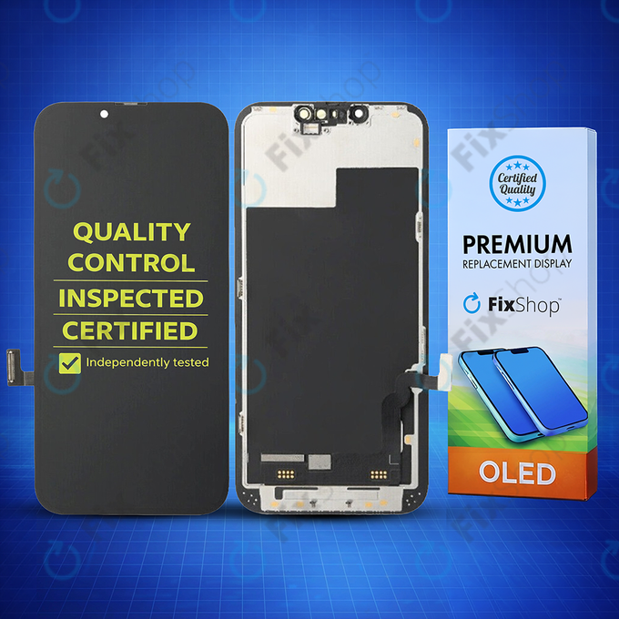 Дисплей Soft OLED за iPhone 13, Тъчскрийн с рамка, FixPremium