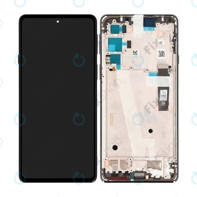 дисплей за Motorola Edge 20 XT2143, Тъчскрийн и рамка, 5D68C19192, Frostred Grey, Genuine Service Pack