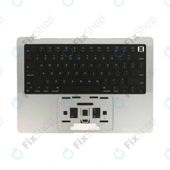 Горен корпус с клавиатура за MacBook Pro 14", A2442 (2021), A2779 (2023), с US клавиатура и батерия, Silver, 661-32211, Genuine Apple