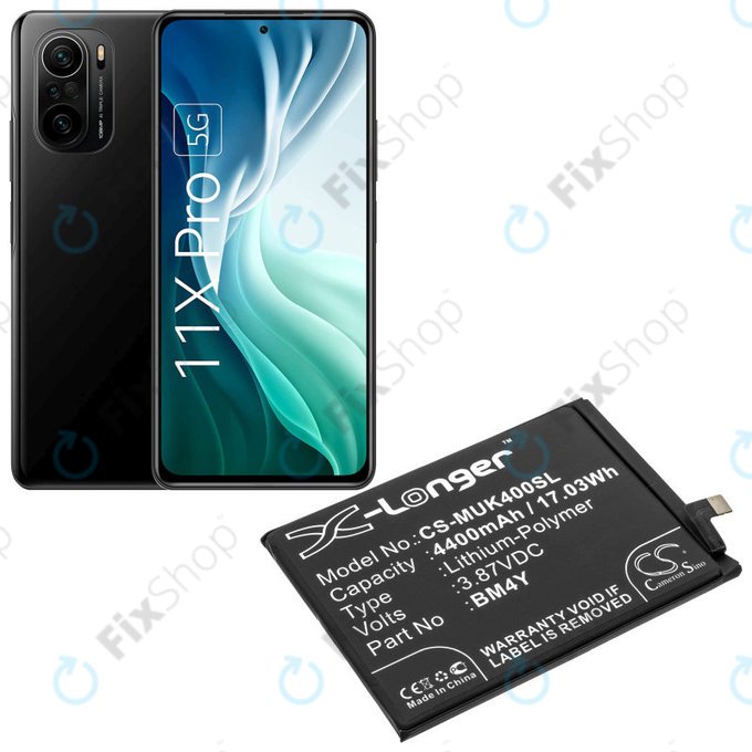 Батерия за Xiaomi Mi 11i M2012K11G, 4400mAh, Li-Pol, 3.87 V, BM4Y, HQ