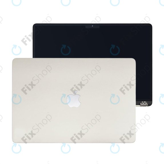 LCD дисплей за MacBook Air 15", A3114 (2024), с предно стъкло и капак, Starlight, 661-40261, Genuine Apple