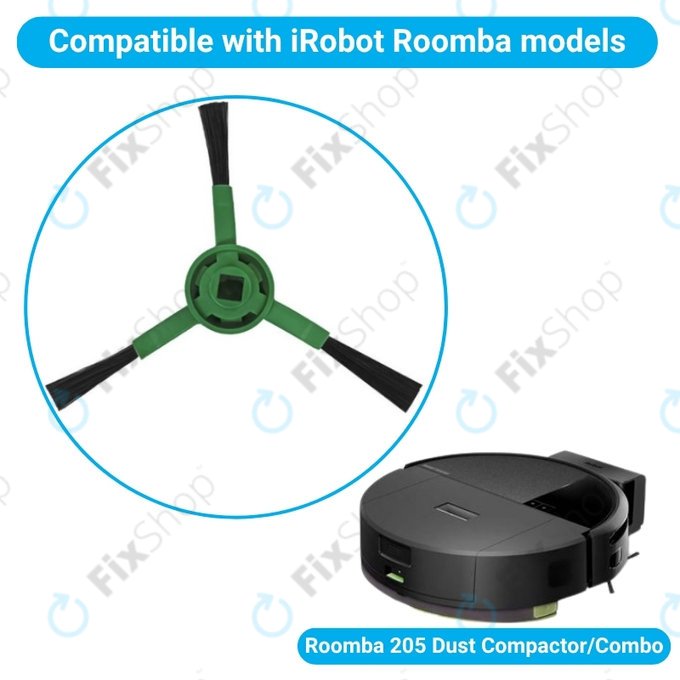 Странична четка, 2 бр. за iRobot Roomba 205 Dust Compactor, Dust Compactor Combo