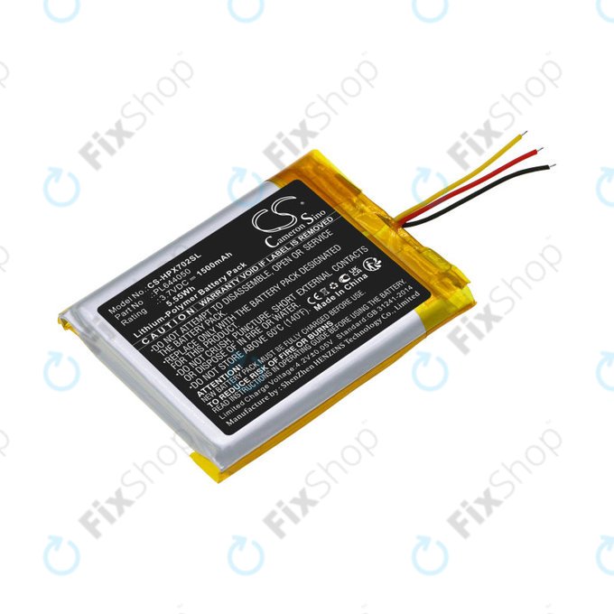 Батерия за HyperX Cloud Flight, Cloud Alpha, 1500mAh, Li-Pol, 3.7V, PL644050, HQ