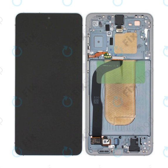 Дисплей OLED за Samsung S25 Edge, Titanium Silver, Тъчскрийн с рамка