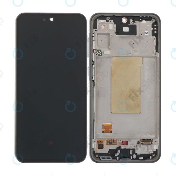 Дисплей OLED за Samsung A36 A366E, Awesome Black, Тъчскрийн с рамка