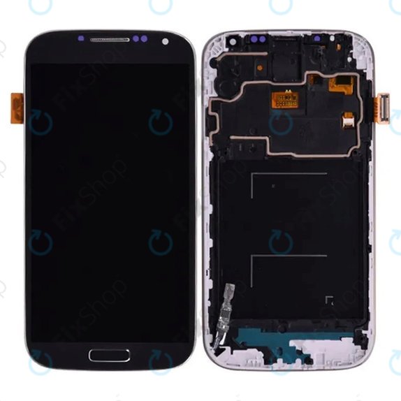 дисплей за Samsung S4 Mini Value I915i, Тъчскрийн и рамка, Black Mist, TFT
