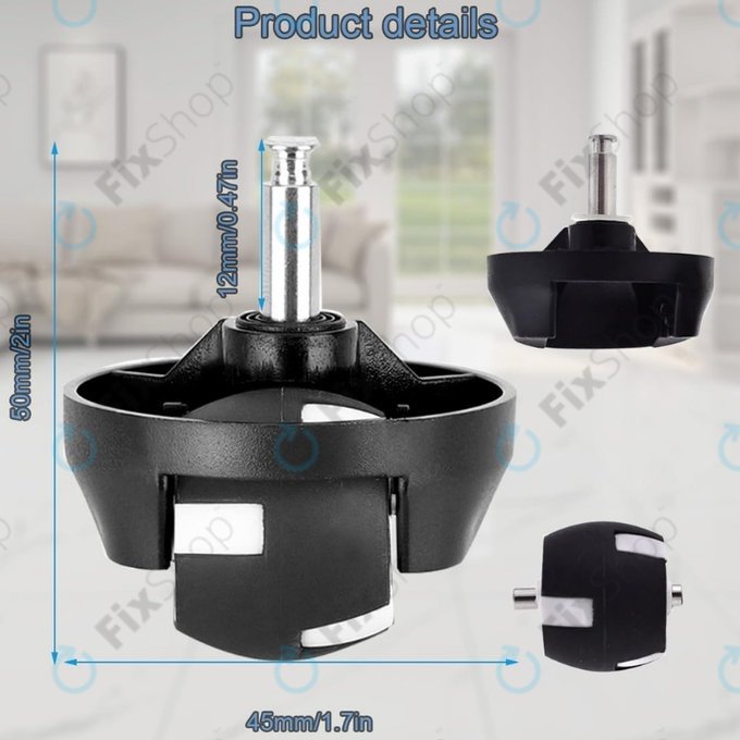 Предно колело за Eufy Robovac-series, Black, Черен