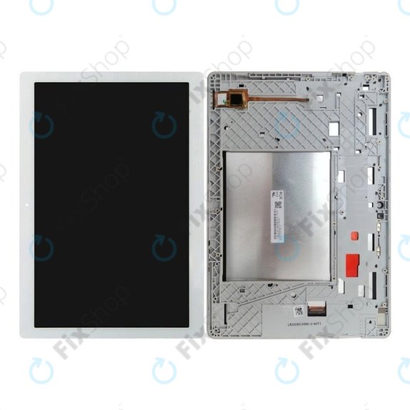 LCD дисплей за Lenovo Tab M10 TB-X505, Тъчскрийн и рамка, бял, White, TFT