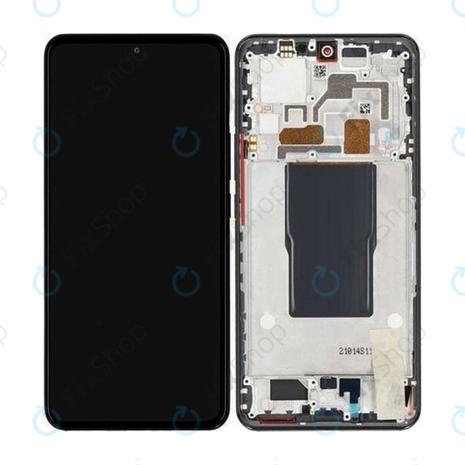 дисплей за Xiaomi 12T Pro 22081212UG, Тъчскрийн и рамка, 560003L12U00, черен, Black, Genuine Service Pack