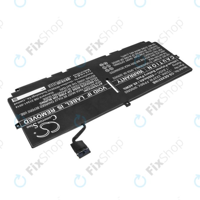 Батерия за Dell XPS 13 9300, 9380, 9310, 6500mAh, Li-Pol, 7.6V, 2XXFW, HQ