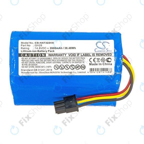 Батерия за Fomt R620c, Haier T322, J300s, Liectroux DH860, TCL S15, Tomefon, 2600mAh, Li-Ion, 14.8V, GH28, HQ