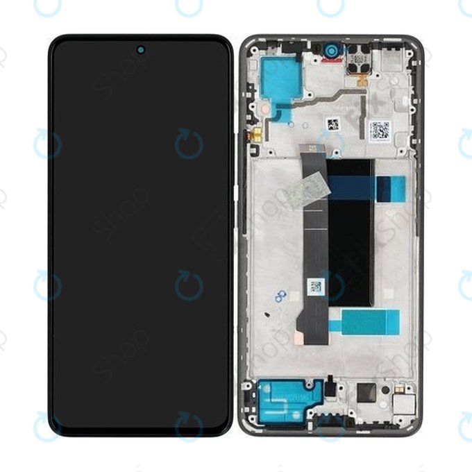 Дисплей за Xiaomi Redmi Note 13 Pro 5G, Midnight Black, Тъчскрийн с рамка, 5600020N1600 Genuine Service Pack