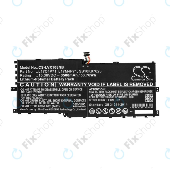 Батерия за Lenovo ThinkPad X1 Yoga 2018, 3500mAh, Li-Pol, 15.36V, L17C4P71, HQ