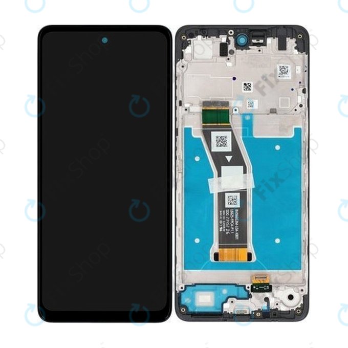 Дисплей за Motorola Moto G04, Black, Тъчскрийн с рамка, 5D68C23890 Genuine Service Pack
