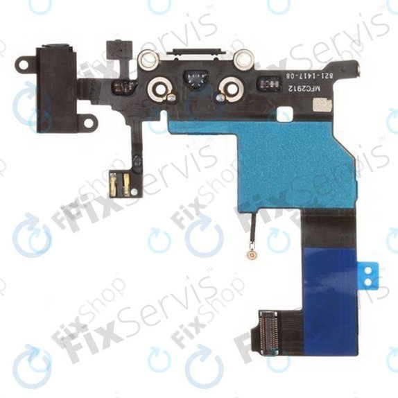 Конектор за зареждане с микрофон и жак конектор PCB за iPhone 5, бял, White