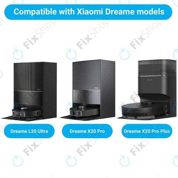 Комплект резервни части за Xiaomi Dreame L20 Ultra, X20 Pro, X20 Pro Plus (2x Основна четка, 4x Филтър, 4x Странична четка – черна)
