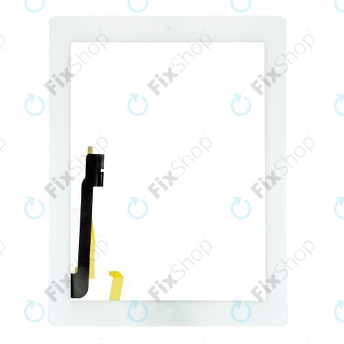 Тъчскрийн с бутон Home за iPad 3, iPad 4, White