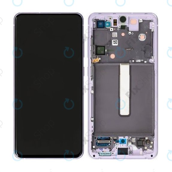 дисплей за Samsung S21 FE G990B, Тъчскрийн и рамка, GH82-26414D, GH82-26420D, GH82-26590D, Violet, Genuine Service Pack
