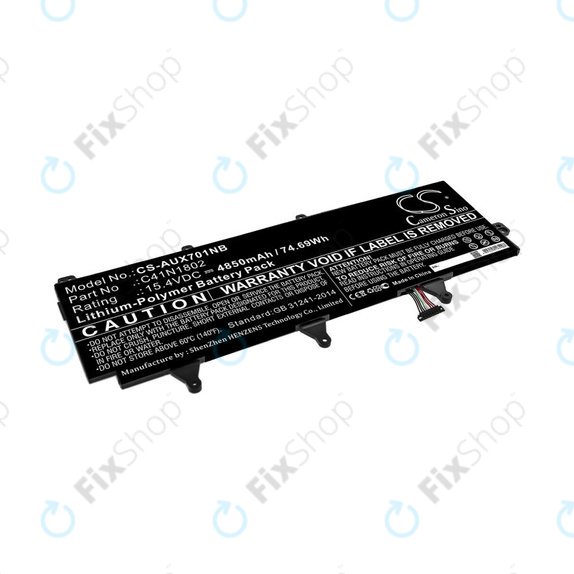 Батерия за Asus Zephyrus Gx701, Rog Zephyrus S Gx701, Rog Gx701, 4850mAh, Li-Pol, 15.4V, C41N1802, HQ