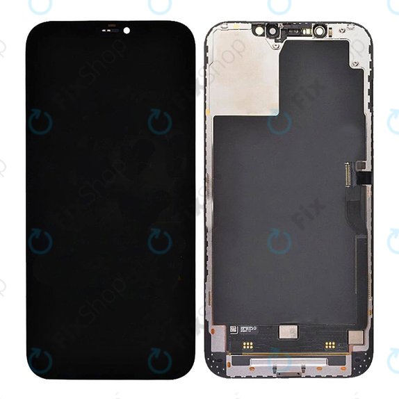Дисплей Soft OLED за iPhone 12 Pro Max, Тъчскрийн с рамка, FixPremium