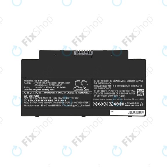 Батерия за Fujitsu Lifebook AH77, A556, A3510, U536, 4050mAh, Li-Pol, 10.8V, CP641484-01, HQ