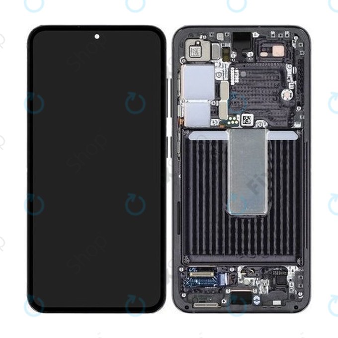дисплей за Samsung S23 S911B, Тъчскрийн и рамка, GH82-30481A, GH82-30480A, Phantom Black, Genuine Service Pack