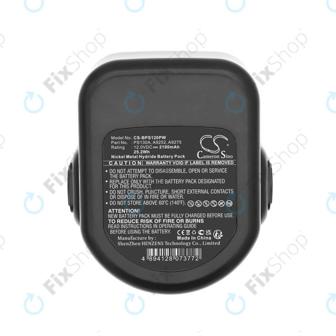 Батерия за Black & Decker Cd1202, 2100mAh, Ni-MH, 12V, PS130A, HQ