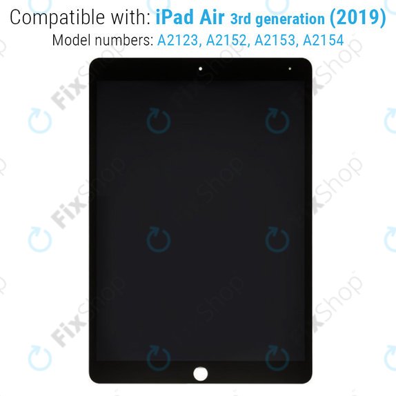 LCD дисплей за iPad Air (3rd Gen 2019), Black, Тъчскрийн без рамка, Refurbished