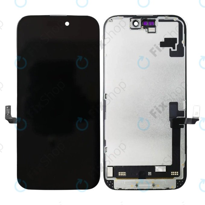 Дисплей Soft OLED за iPhone 16, Тъчскрийн с рамка, FixPremium