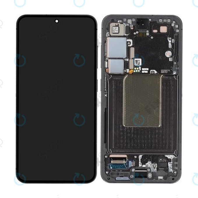 дисплей за Samsung S24 S921B, Тъчскрийн и рамка, Onyx Black, TFT