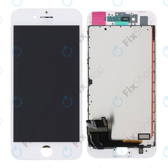 Дисплей за iPhone 8, SE (2020), SE (2022), White, Тъчскрийн с рамка, Refurbished