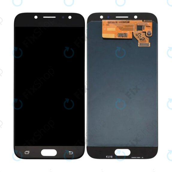 дисплей OLED за Samsung J7 J730F (2017), Тъчскрийн без рамка, черен, Black