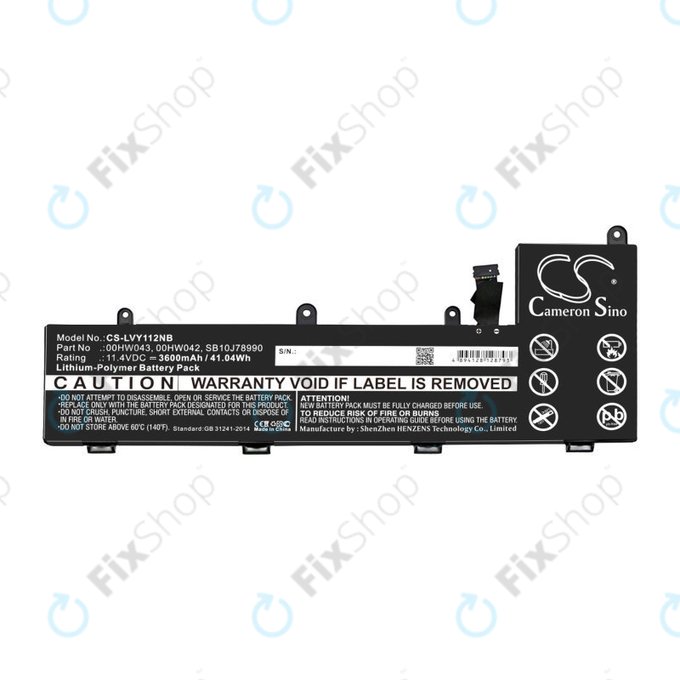 Батерия за Lenovo Yoga 11e, ThinkPad Yoga 11e ChromeBook 20, 3600mAh, Li-Pol, 11.4V, 00HW043, HQ