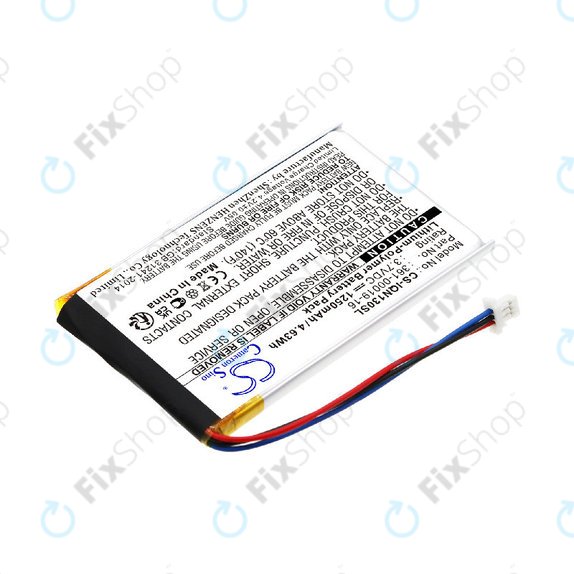 Батерия за Garmin Nüvi 1300, 1350, 1370, 1390, 1490, 1250mAh, Li-Pol, 3.7V, 361-00019-16, HQ