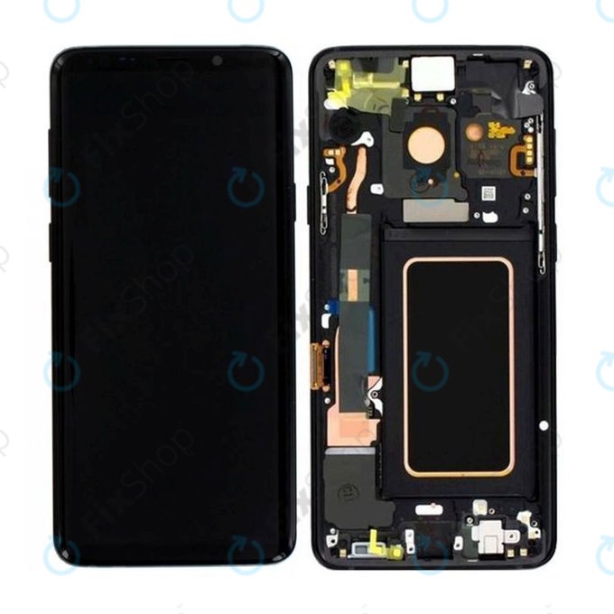 дисплей за Samsung S9 Plus G965F, G965FD, Тъчскрийн и рамка, Midnight Black, GH97-21691A, GH97-21722A, GH97-21692A, Genuine Service Pack