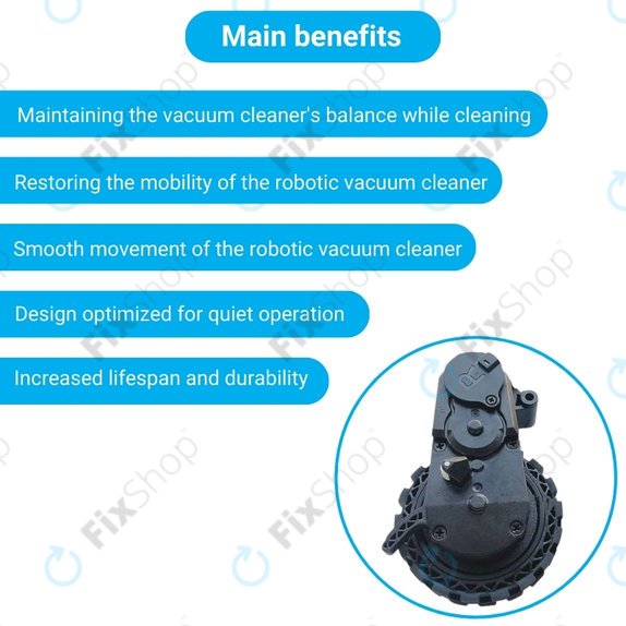 Колело с мотор за Ecovacs Deebot N-series, T-series, Ozmo-series, десен, Right
