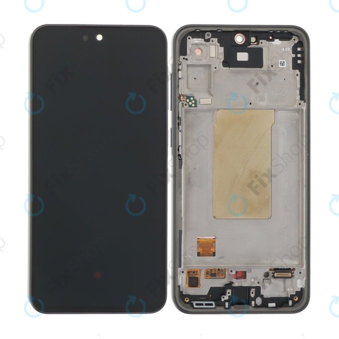 Дисплей OLED за Samsung A36 A366E, Awesome Black, Тъчскрийн с рамка