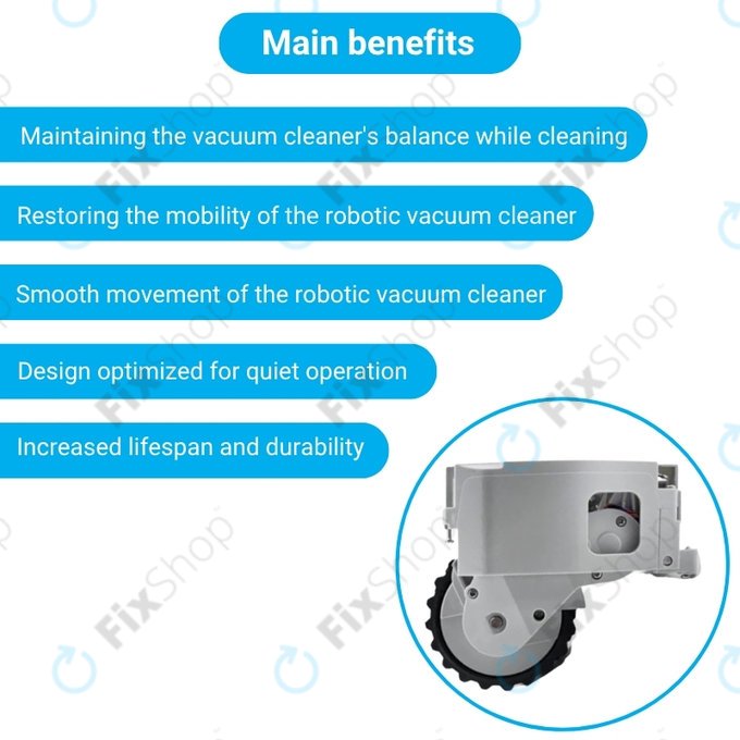 Колело с мотор ляво за Xiaomi Mijia 1S, White, Бял