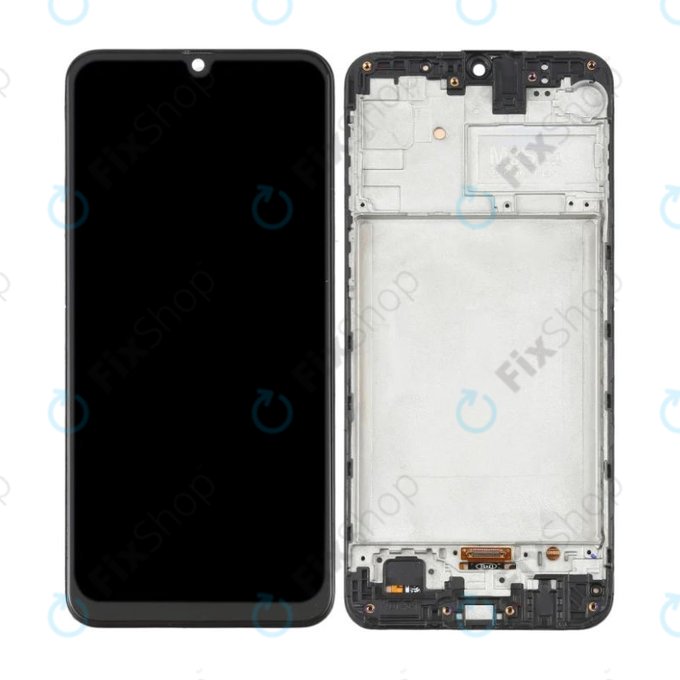 дисплей OLED за Samsung M31 M315F, Тъчскрийн и рамка, Space Black