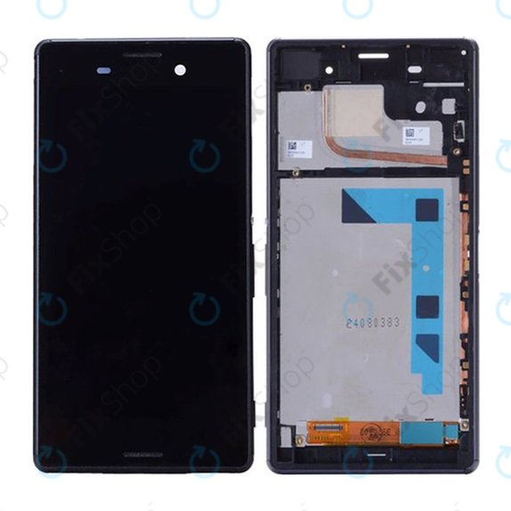 дисплей за Sony Xperia Z3 D6603, Тъчскрийн и рамка, черен, Black, TFT