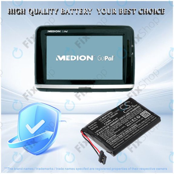 Батерия за Mitac Mio P350, P550, 1250mAh, Li-Ion, 3.7V, BL-LP1230, HQ